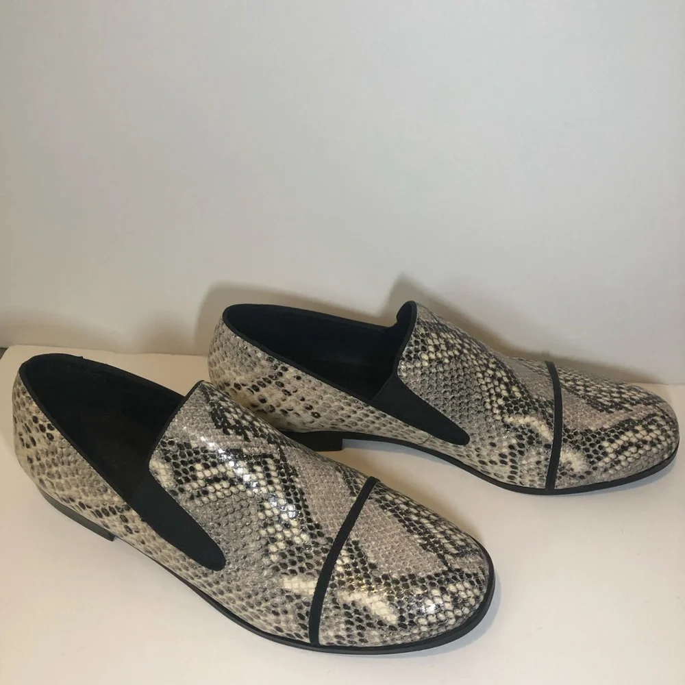 Pour La Victoire Snakeskin Loafers